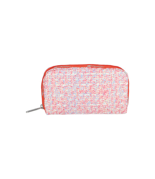 Rectangular Cosmetic<br>Weave Pink