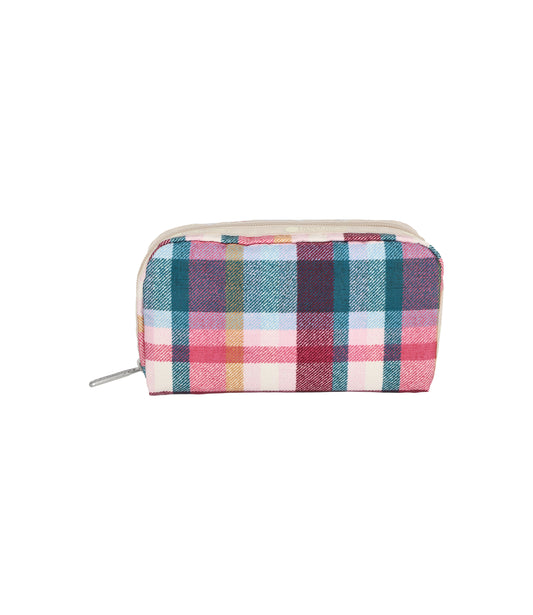 Rectangular Cosmetic<br>Pink Plaid