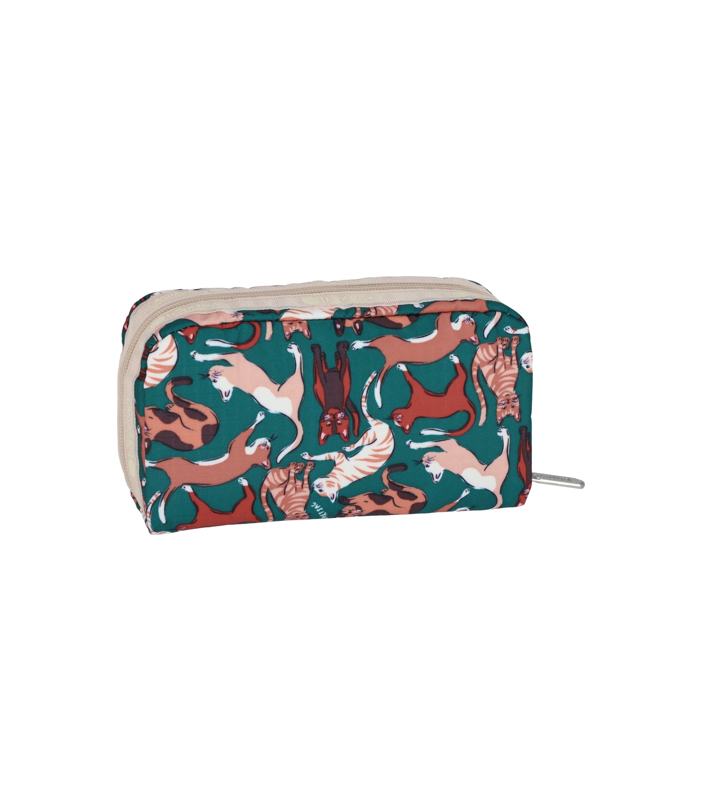 Rectangular Cosmetic<br>Curious Cats Green