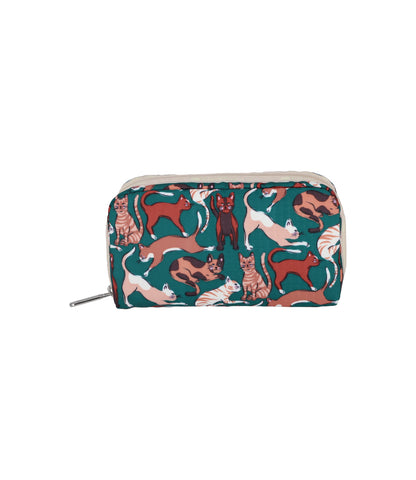 Rectangular Cosmetic<br>Curious Cats Green