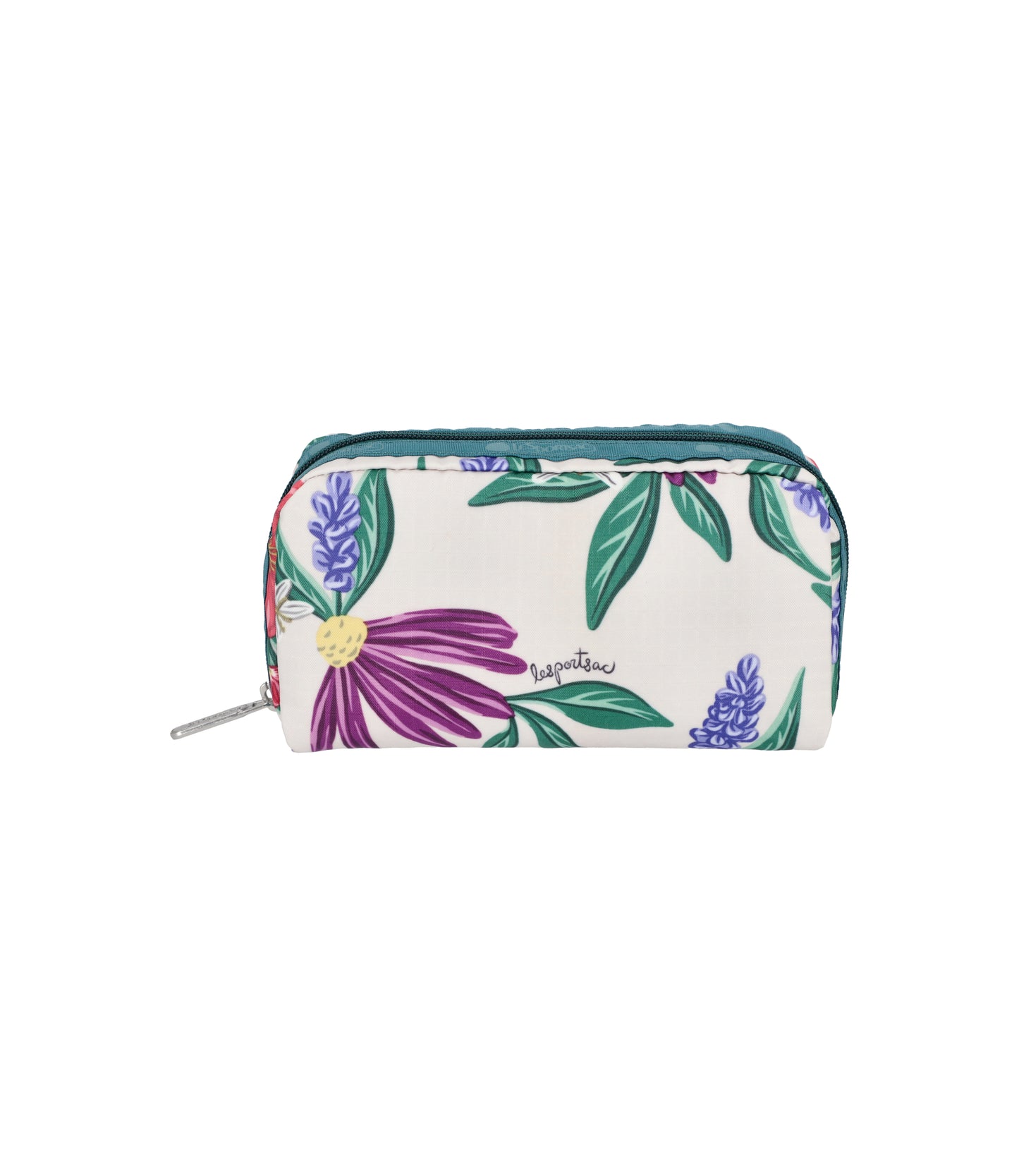 Rectangular Cosmetic<br>Graphic Floral Ivory