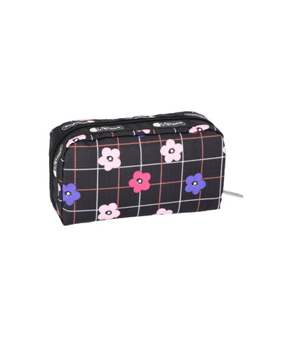 Rectangular Cosmetic<br>Floral Plaid