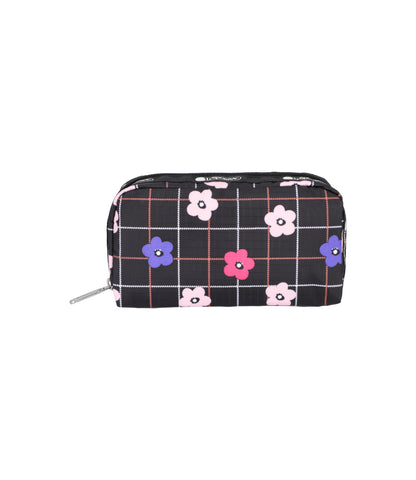 Rectangular Cosmetic<br>Floral Plaid