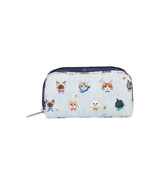 Rectangular Cosmetic<br>Playful Cats Sky Blue