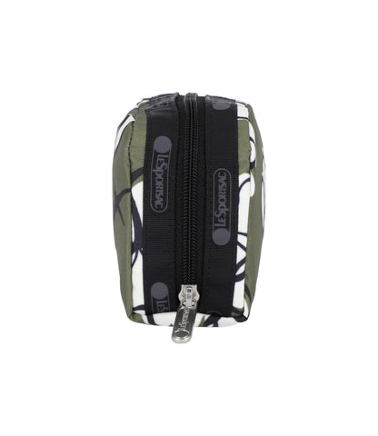 Rectangular Cosmetic<br>Olive Floral Silhouette