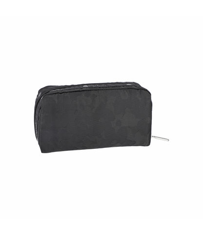 Rectangular Cosmetic<br>Black Floral Jacquard