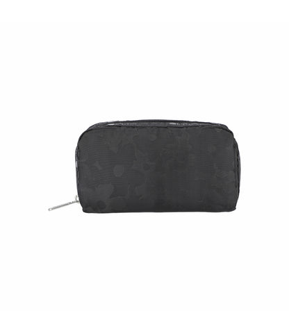 Rectangular Cosmetic<br>Black Floral Jacquard
