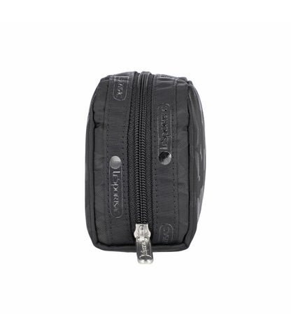 Rectangular Cosmetic<br>Black Floral Jacquard