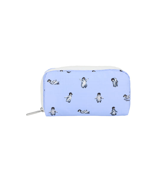 Rectangular Cosmetic<br>Petite Penguins White
