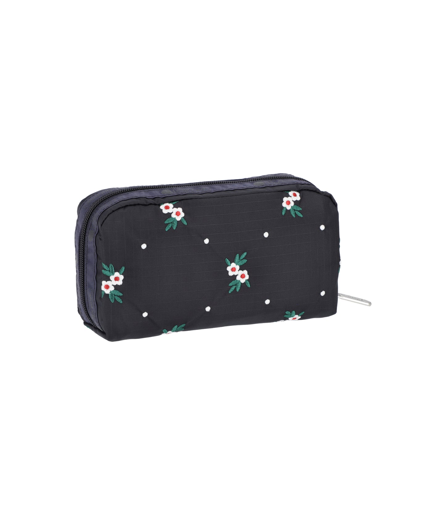 Rectangular Cosmetic<br>Floral Lattice Embroidery