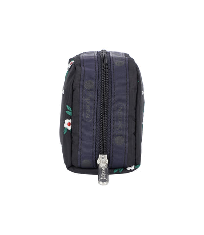 Rectangular Cosmetic<br>Floral Lattice Embroidery