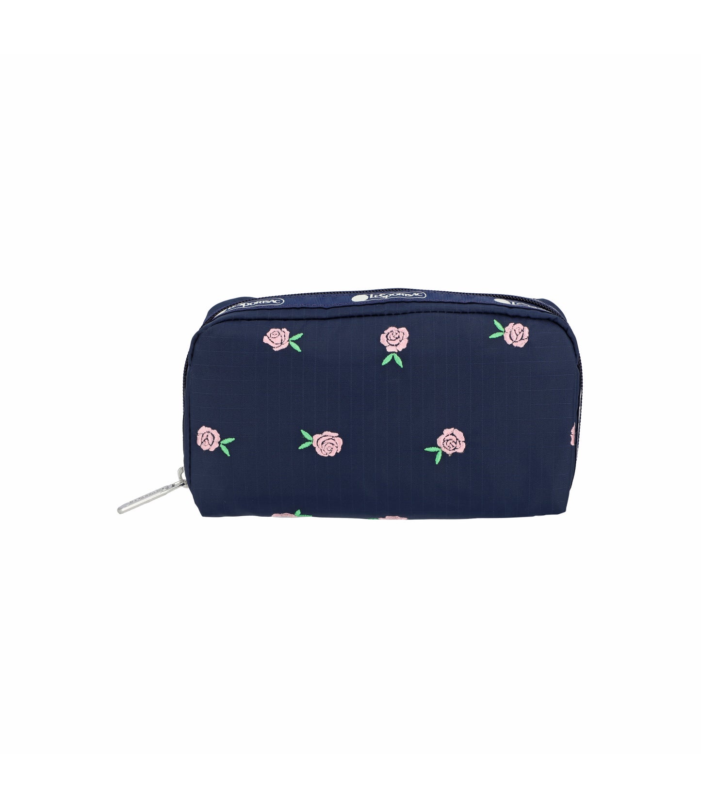 Rectangular Cosmetic<br>Pink Roses Embroidery