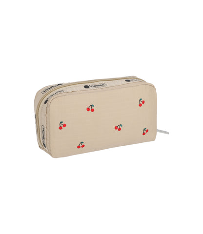 Rectangular Cosmetic<br>Cherry Embroidery