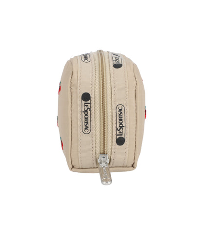 Rectangular Cosmetic<br>Cherry Embroidery