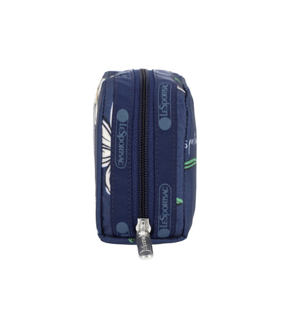 Rectangular Cosmetic<br>Floral Blooms Navy