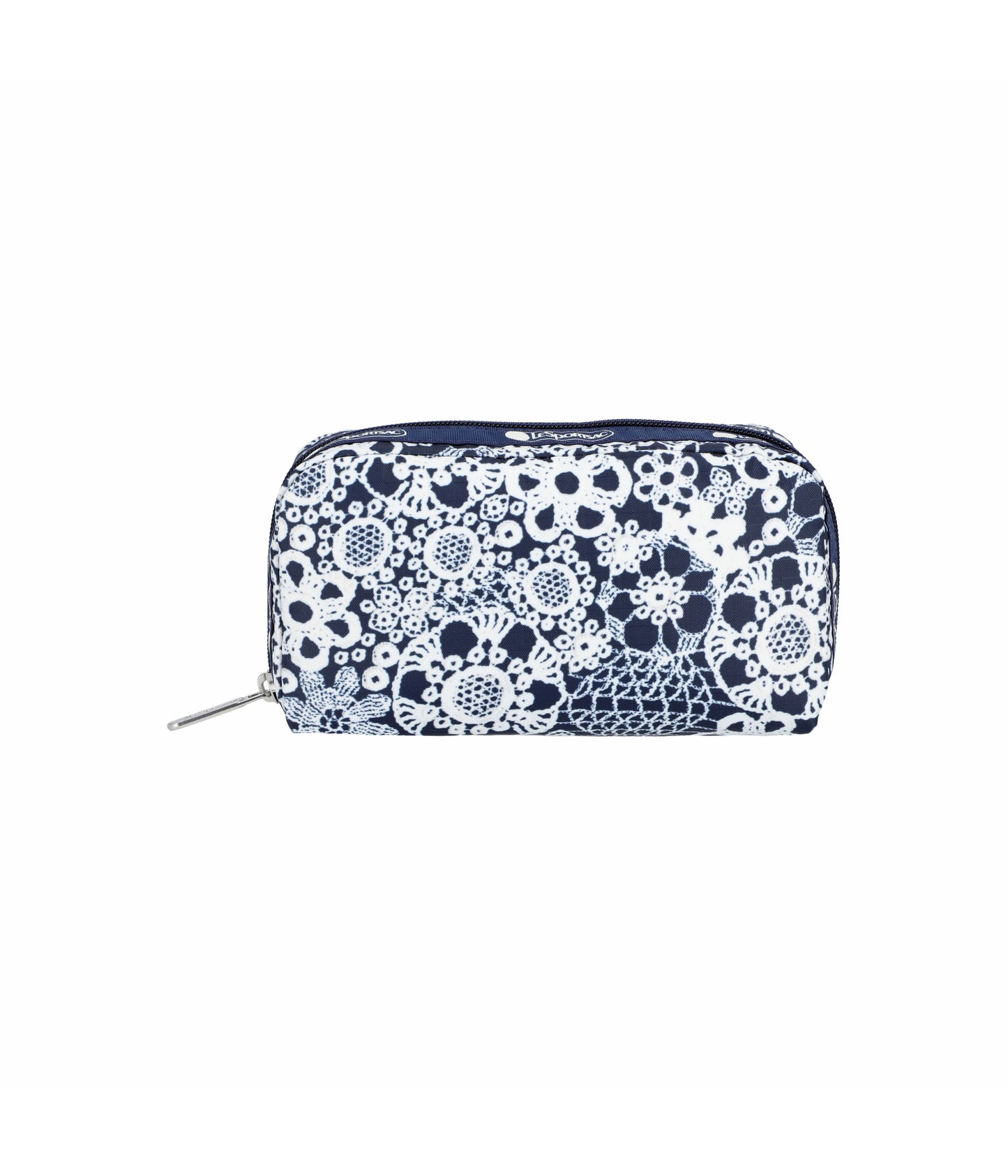 Rectangular Cosmetic<br>Floral Lace Navy