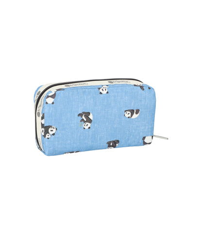 Rectangular Cosmetic<br>Relaxing Panda Indigo