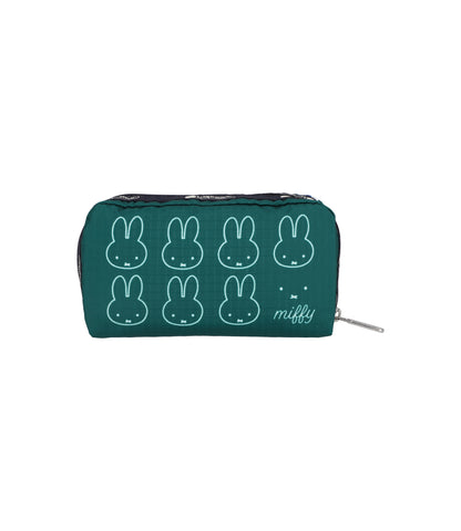 Rectangular Cosmetic<br>Miffy Stripe/ Green Rectangular