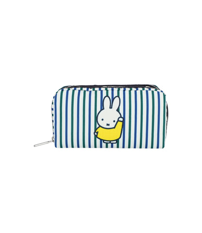 Rectangular Cosmetic<br>Miffy Stripe/ Green Rectangular