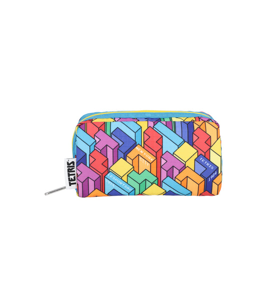 Rectangular Cosmetic<br>Tetrimino City Blocks/Turquoise