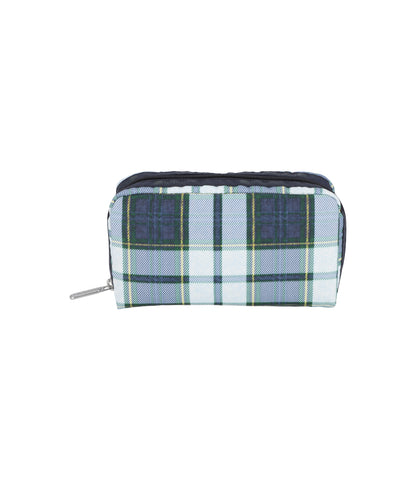 Rectangular Cosmetic<br>Deep Blue Tartan