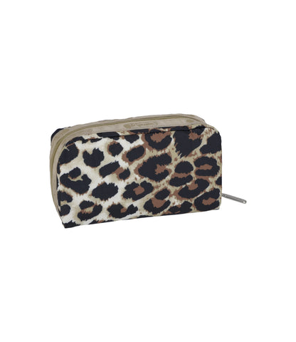 Rectangular Cosmetic<br>Flaxen Leopard