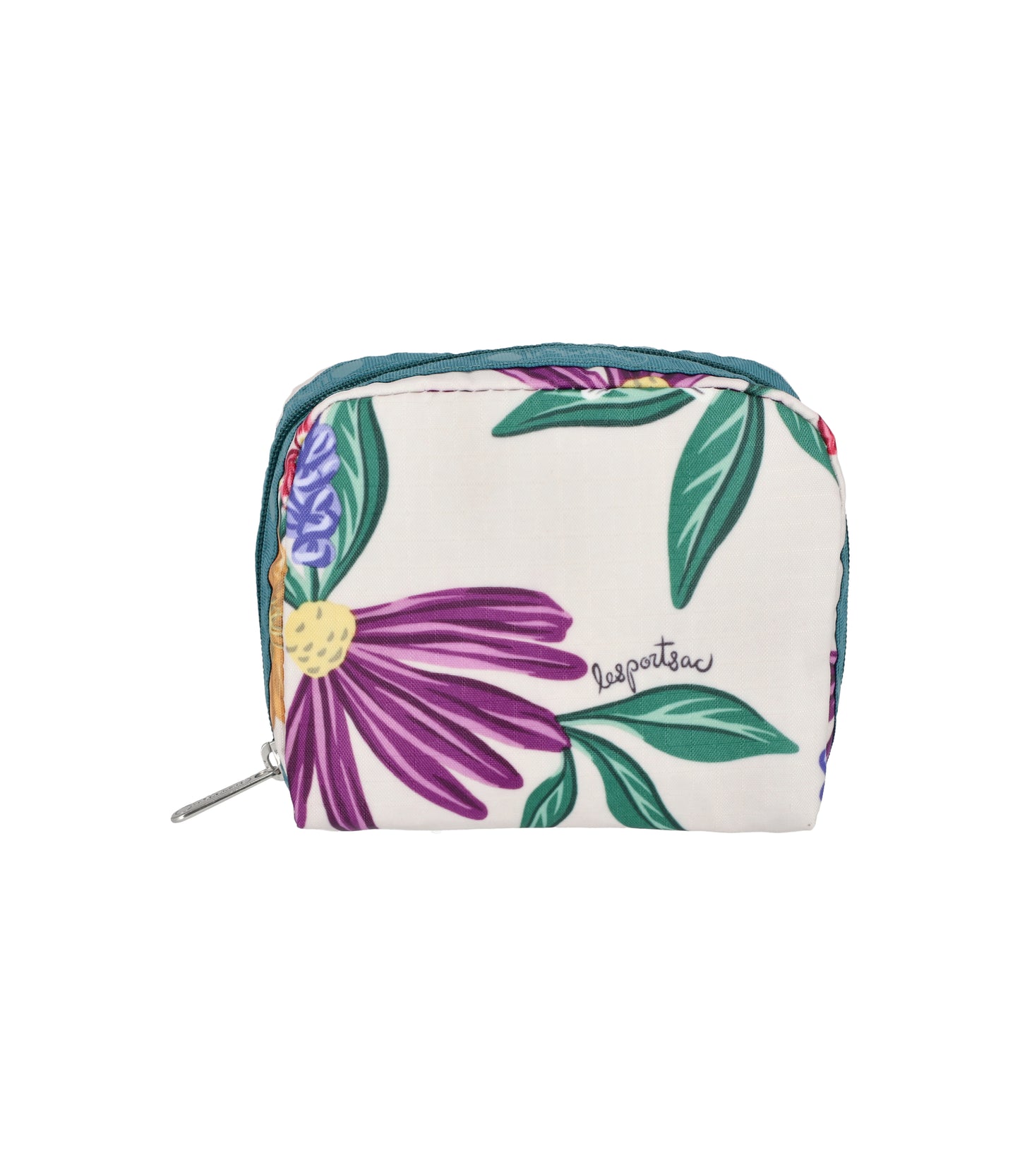 Square Cosmetic<br>Graphic Floral Ivory