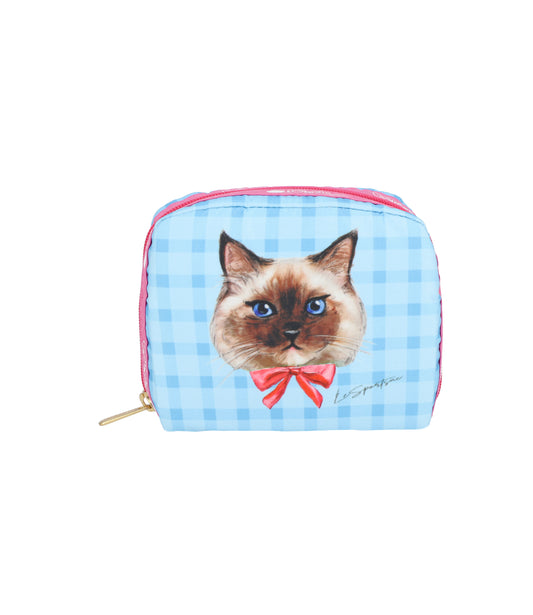 Square Cosmetic<br>Playful Cats Sweet Pink