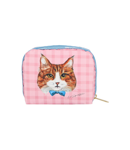 Square Cosmetic<br>Playful Cats Sweet Blue