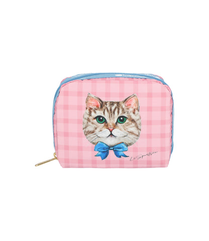 Square Cosmetic<br>Playful Cats Sweet Blue