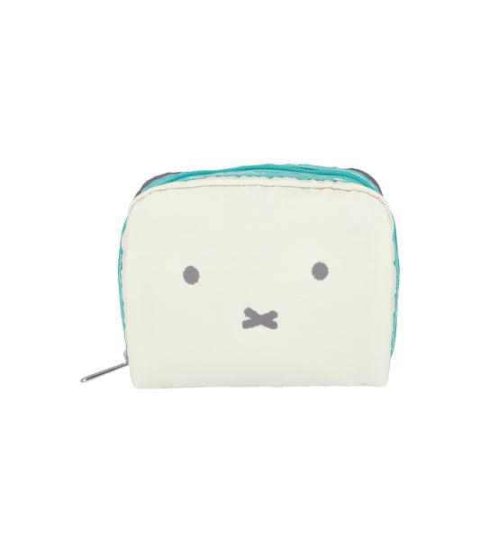 Square Cosmetic<br>Miffy Ivory/ Grey Square