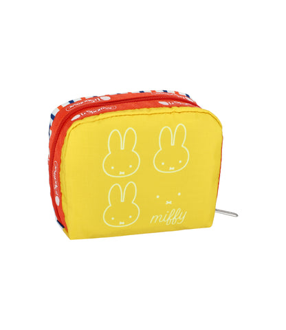 Square Cosmetic<br>Miffy Stripe/ Gold Square