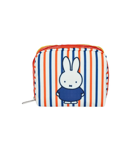 Square Cosmetic<br>Miffy Stripe/ Gold Square