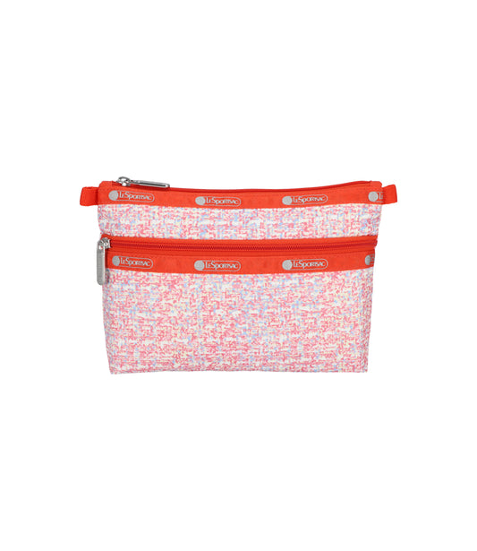 Cosmetic Clutch<br>Weave Pink