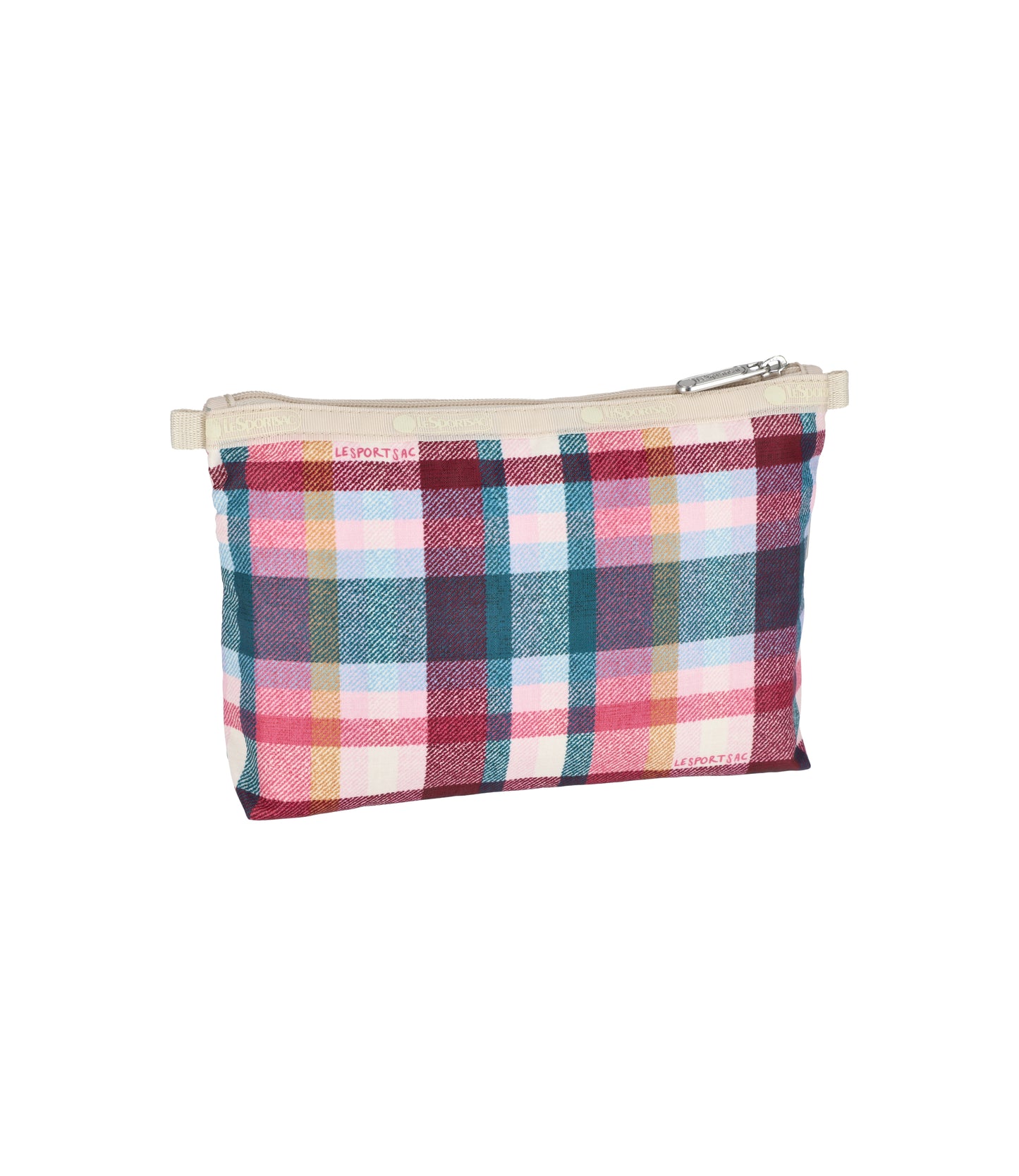 Cosmetic Clutch<br>Pink Plaid