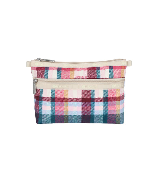 Cosmetic Clutch<br>Pink Plaid