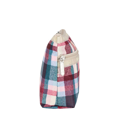 Cosmetic Clutch<br>Pink Plaid