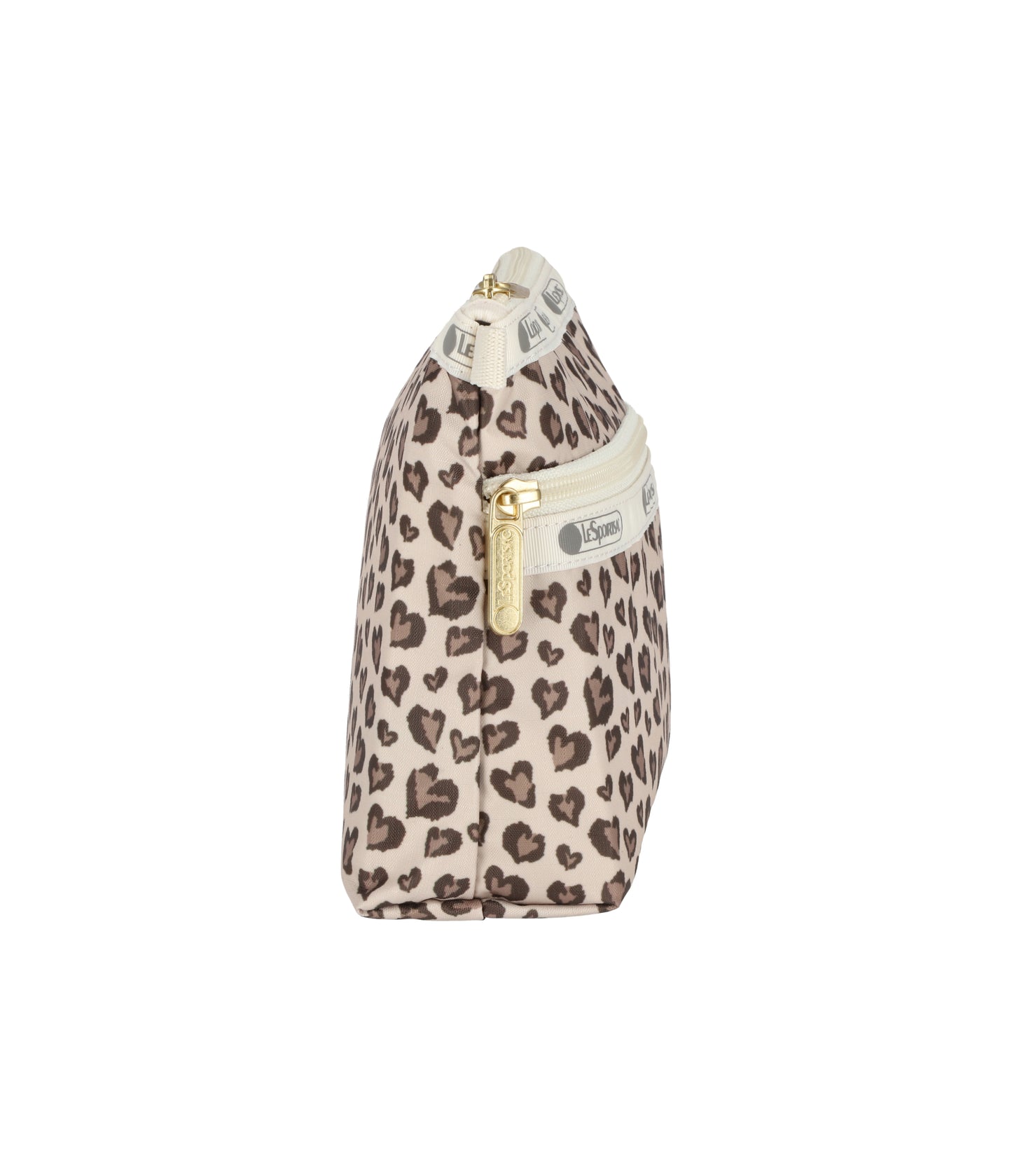 Cosmetic Clutch<br>Latte Heart Leopard