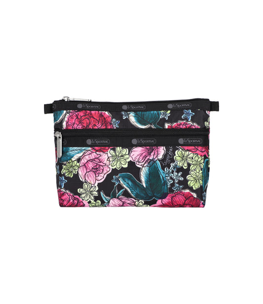 Cosmetic Clutch<br>Painted Blooms