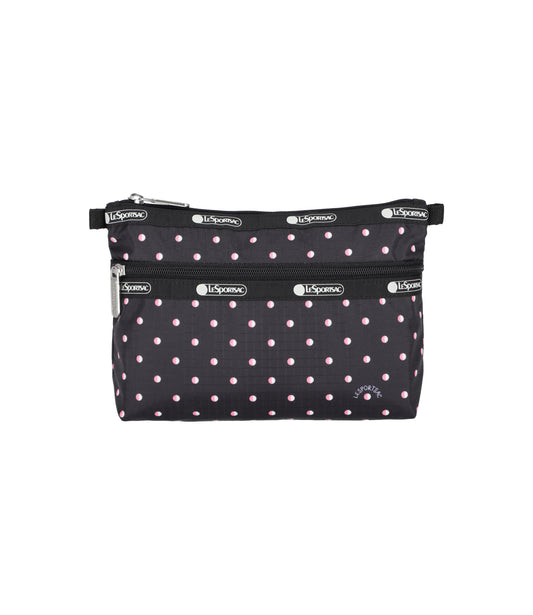 Cosmetic Clutch<br>Pink Geo Dot