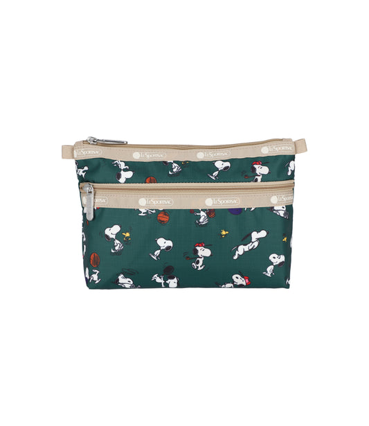 Cosmetic Clutch<br>Snoopy and Woodstock Green