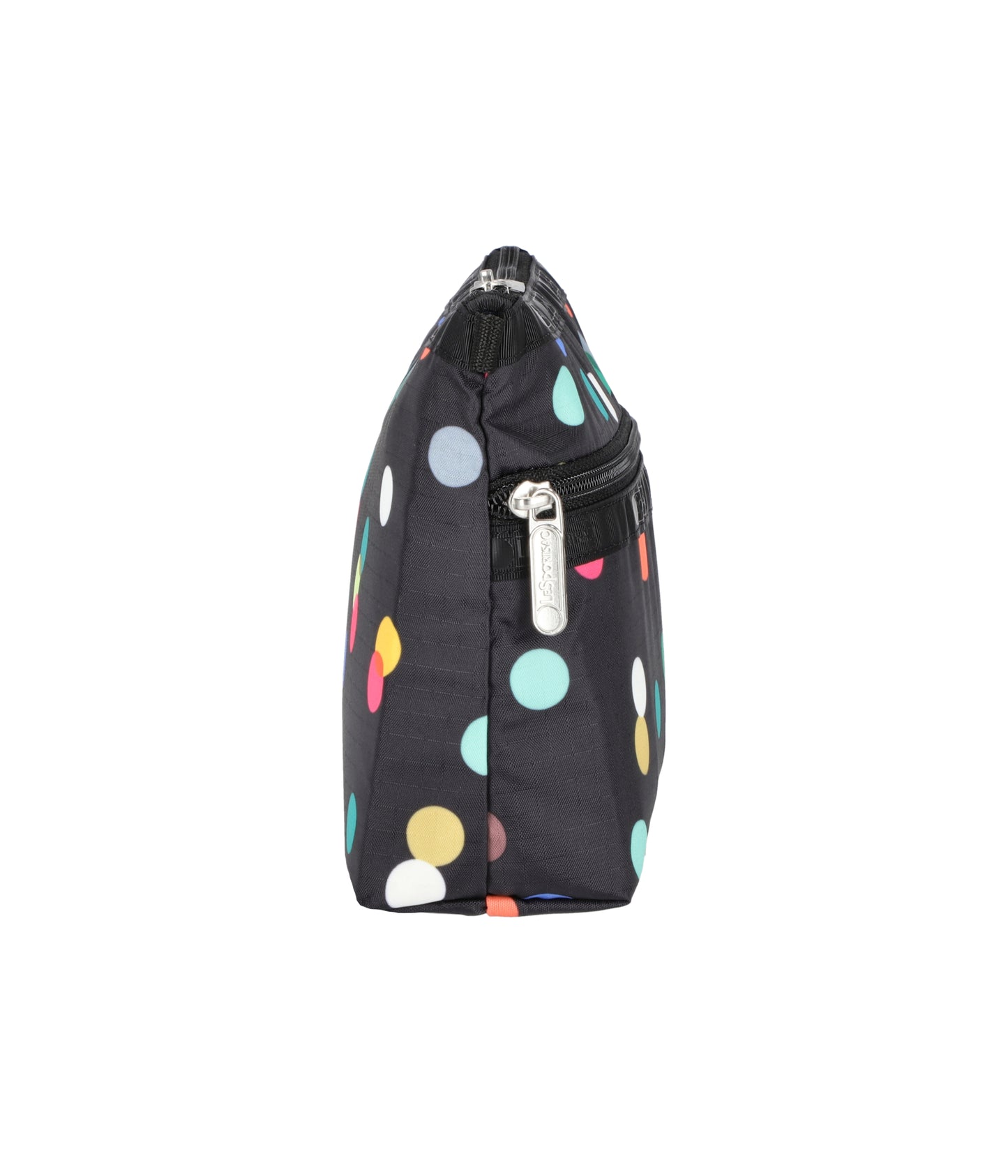 Cosmetic Clutch<br>Multicolor Dots Black