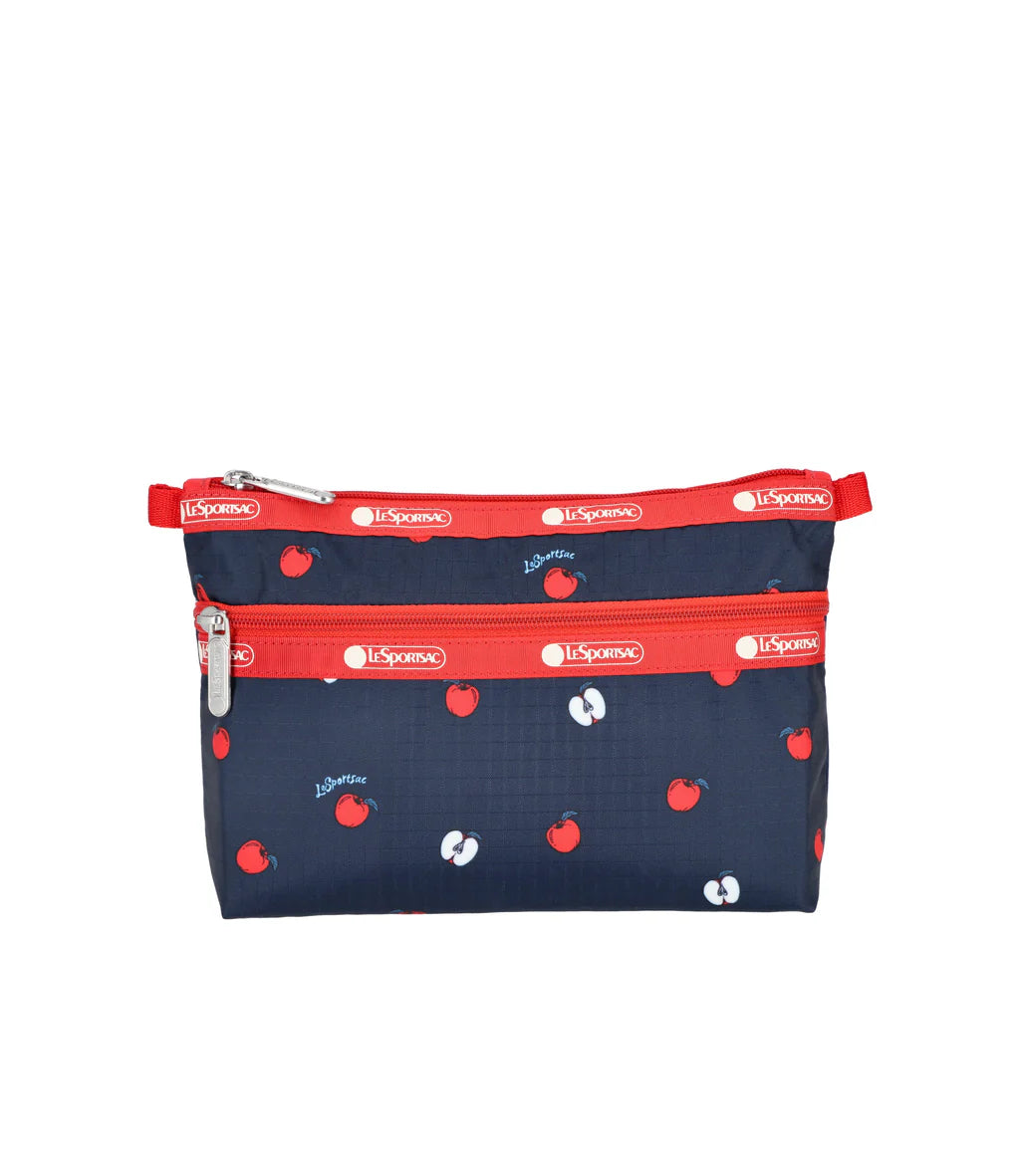 Cosmetic Clutch<br>Red Delicious Navy/Red