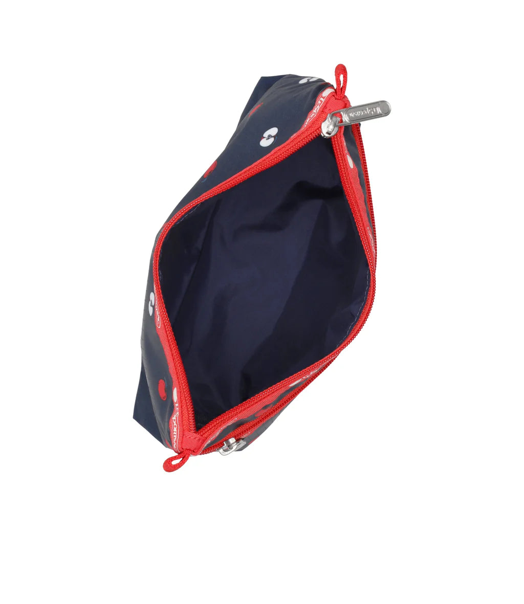 Cosmetic Clutch<br>Red Delicious Navy/Red