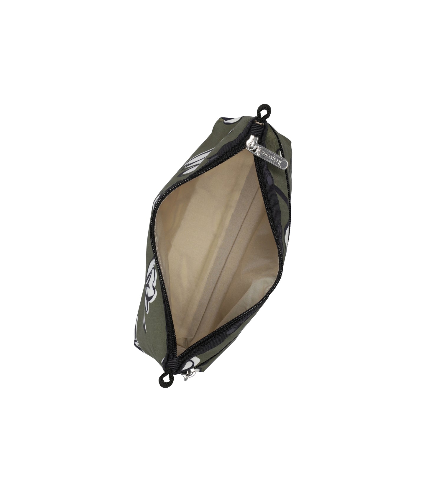 Cosmetic Clutch<br>Olive Floral Silhouette