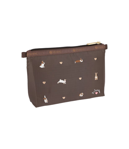 Cosmetic Clutch<br>Bunny Embroidery