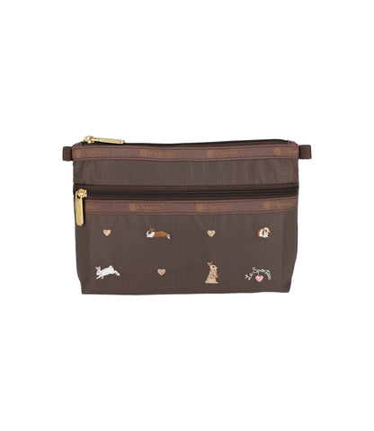 Cosmetic Clutch<br>Bunny Embroidery