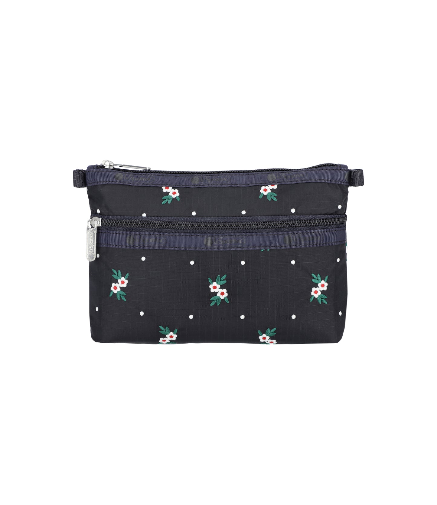 Cosmetic Clutch<br>Floral Lattice Embroidery