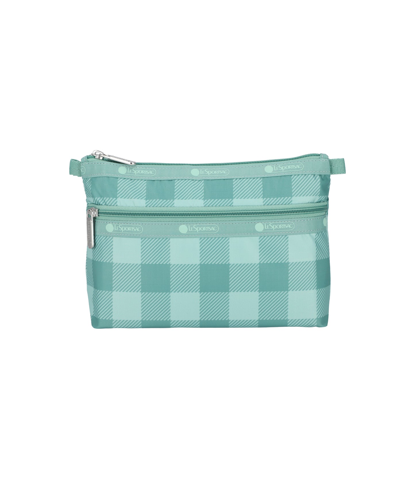 Cosmetic Clutch<br>Green Field Gingham