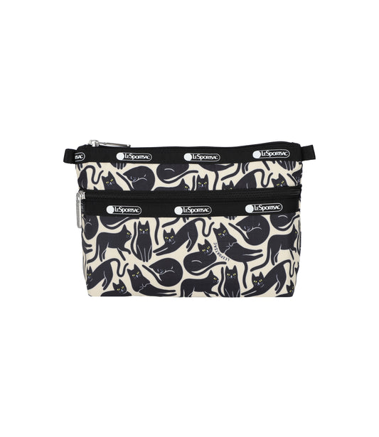 Cosmetic Clutch<br>Black Cats Silhouette